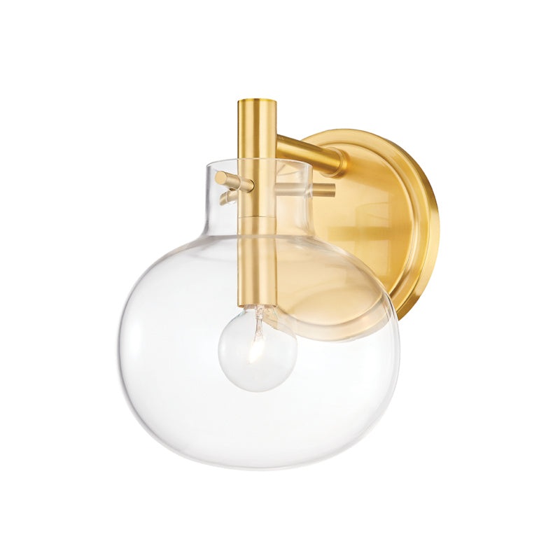 Hempstead One Light Wall Sconce in Aged Brass