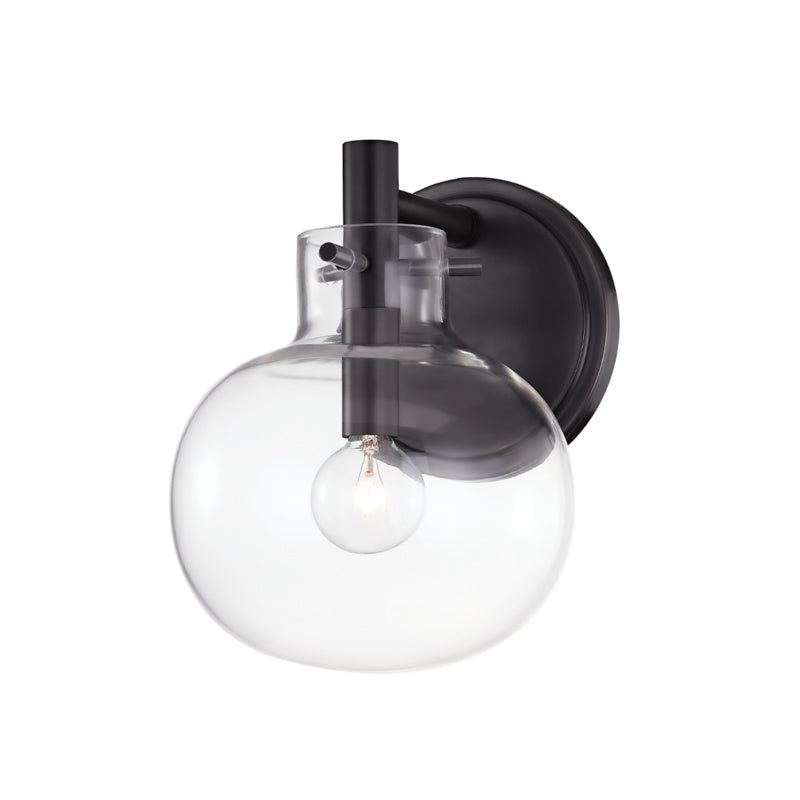 Hempstead One Light Wall Sconce in Black Brass