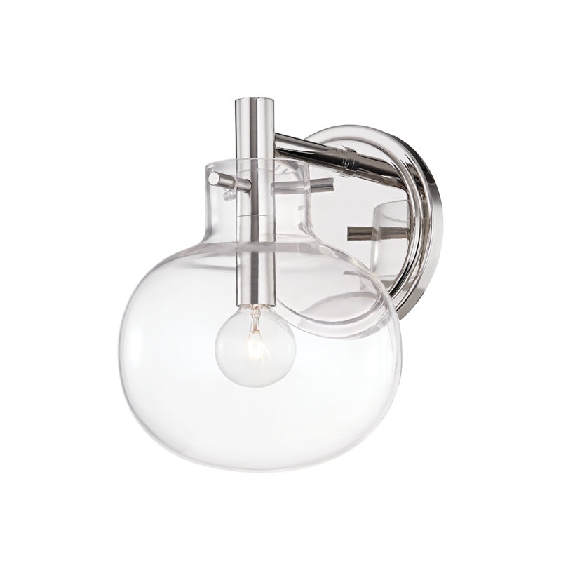 Hempstead One Light Wall Sconce in Polished Nickel