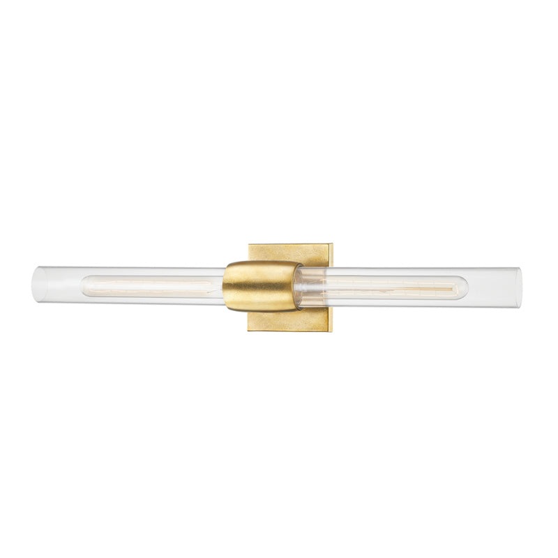 Hogan Two Light Wall Sconce in Aged Brass
