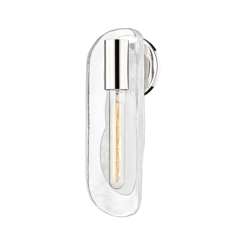 Hopewell One Light Wall Sconce in Polished Nickel