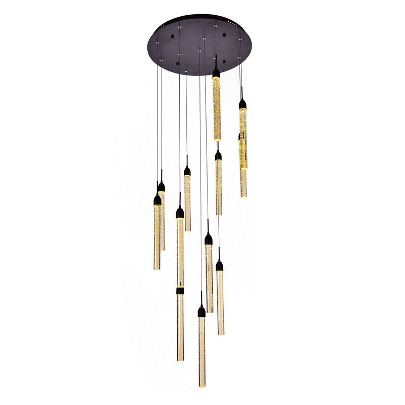 LED Chandelier in Dark Brown
