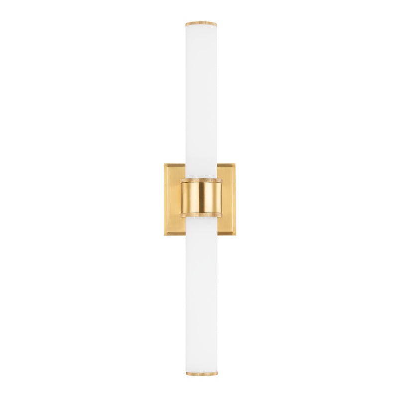 Mill Valley Two Light Wall Sconce in Aged Brass
