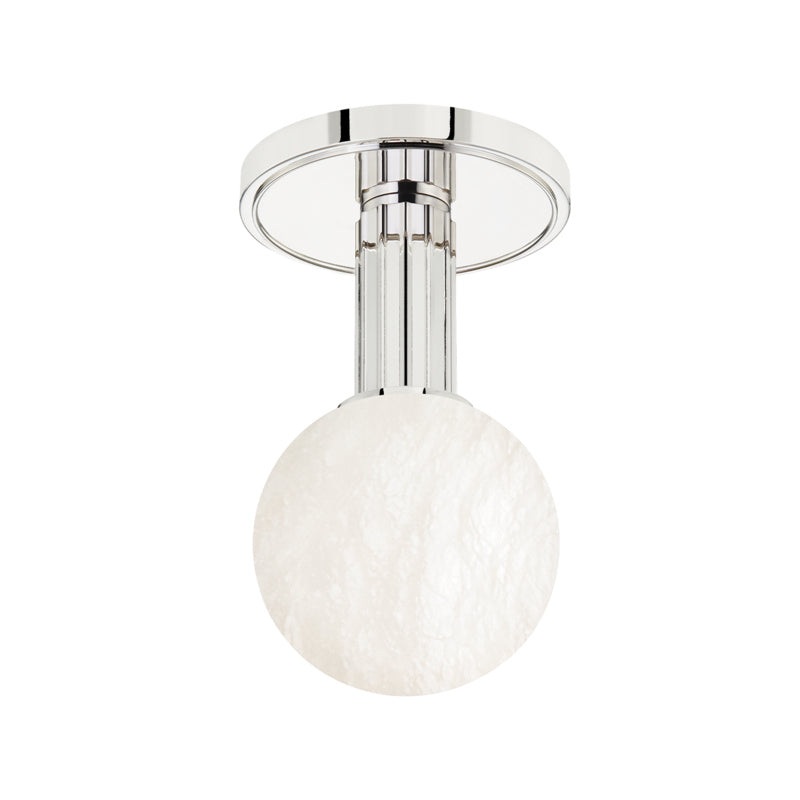 Murray Hill One Light Flush Mount in Polished Nickel