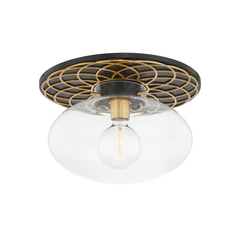 New Paltz One Light Semi Flush Mount in Aged Old Bronze