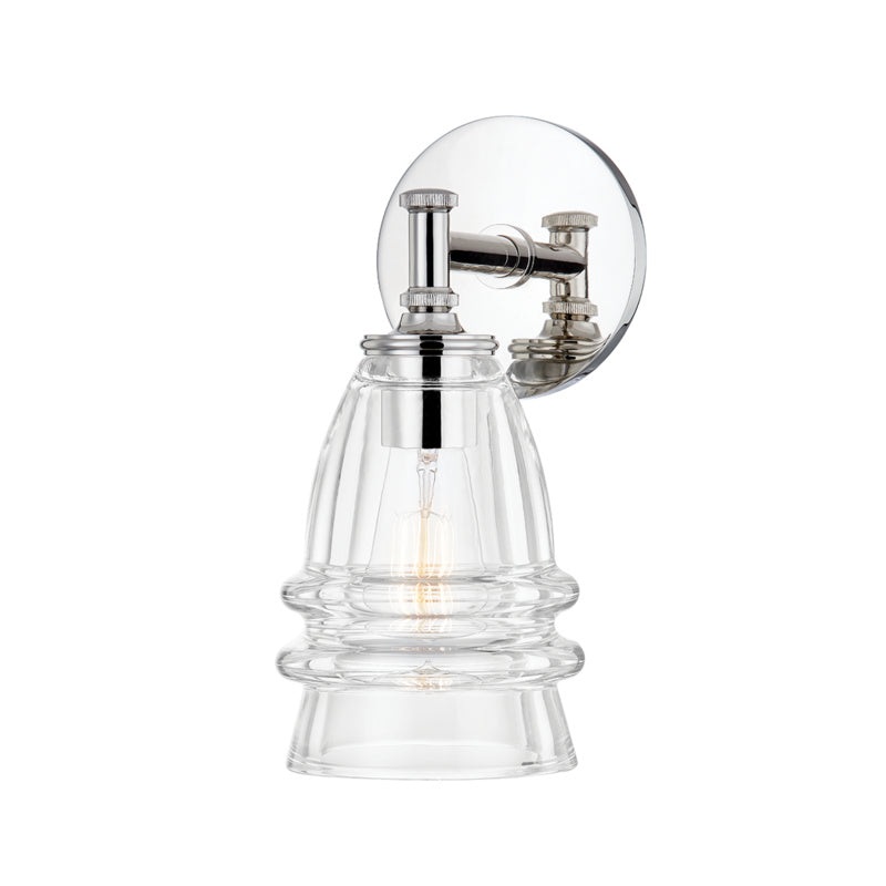 Newfield One Light Wall Sconce in Polished Nickel