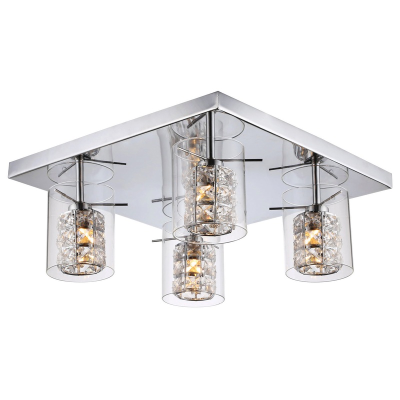 One Light Flush Mount in Chrome