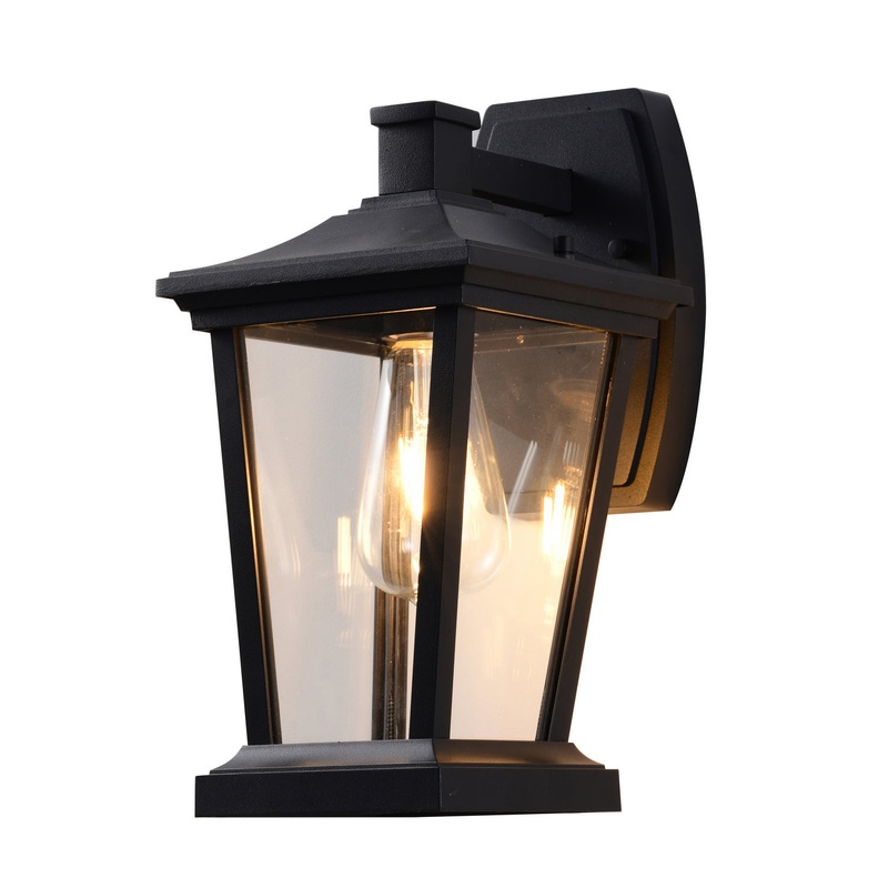 One Light Outdoor Wall Sconce in Matte Black