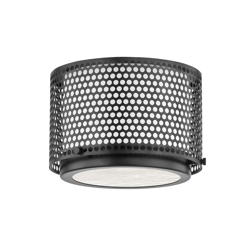 Oracle One Light Flush Mount in Black Brass