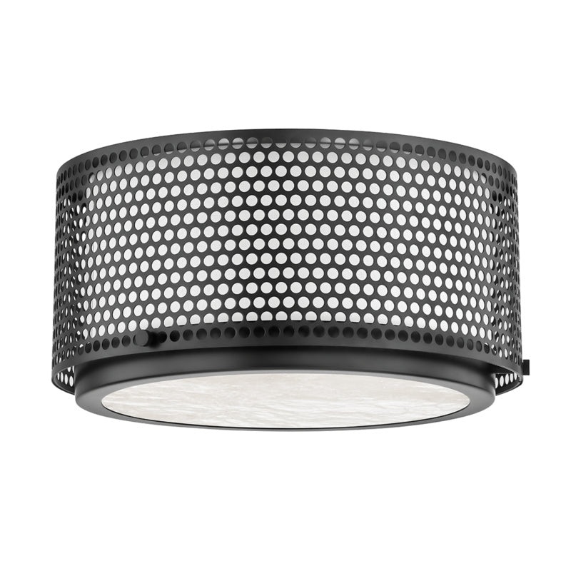 Oracle Two Light Flush Mount in Black Brass