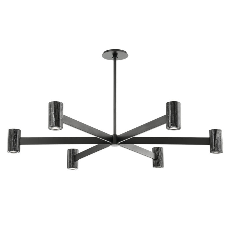 Predock LED Chandelier in Black Brass