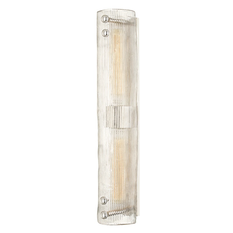 Prospect Park Two Light Wall Sconce in Polished Nickel