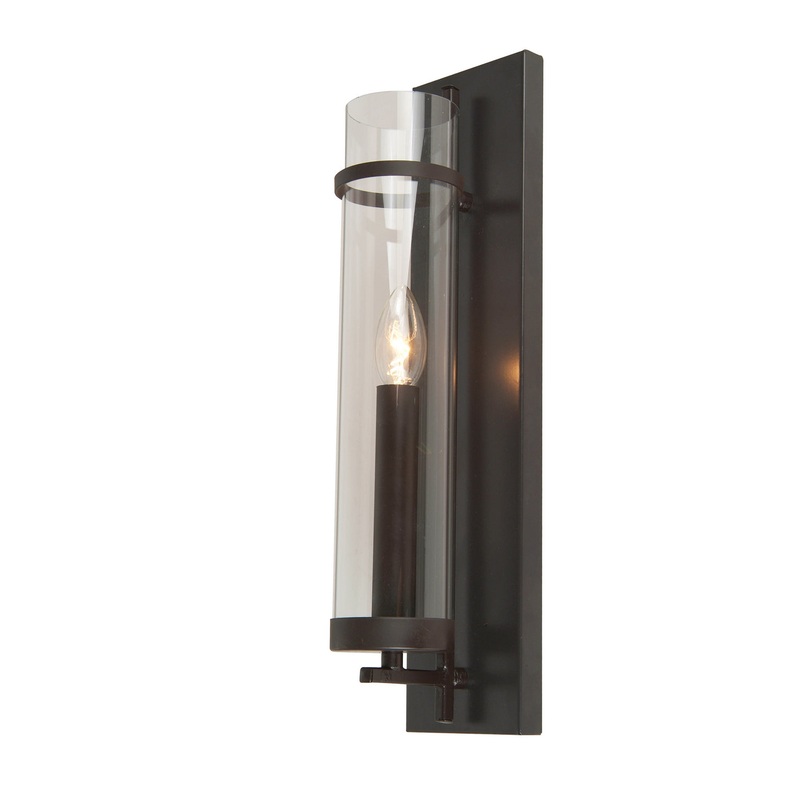 Sconce One Light Wall Sconce in Dark Brown