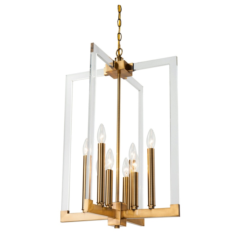 Seven Light Chandelier in Bronze