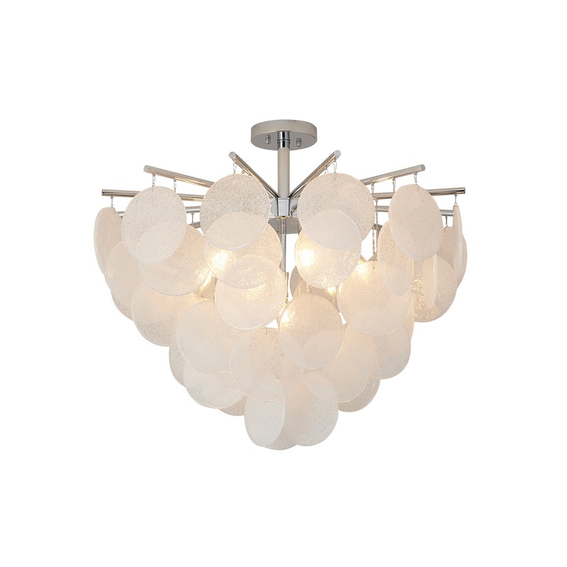 Six Light Semi Flush Mount in Chrome