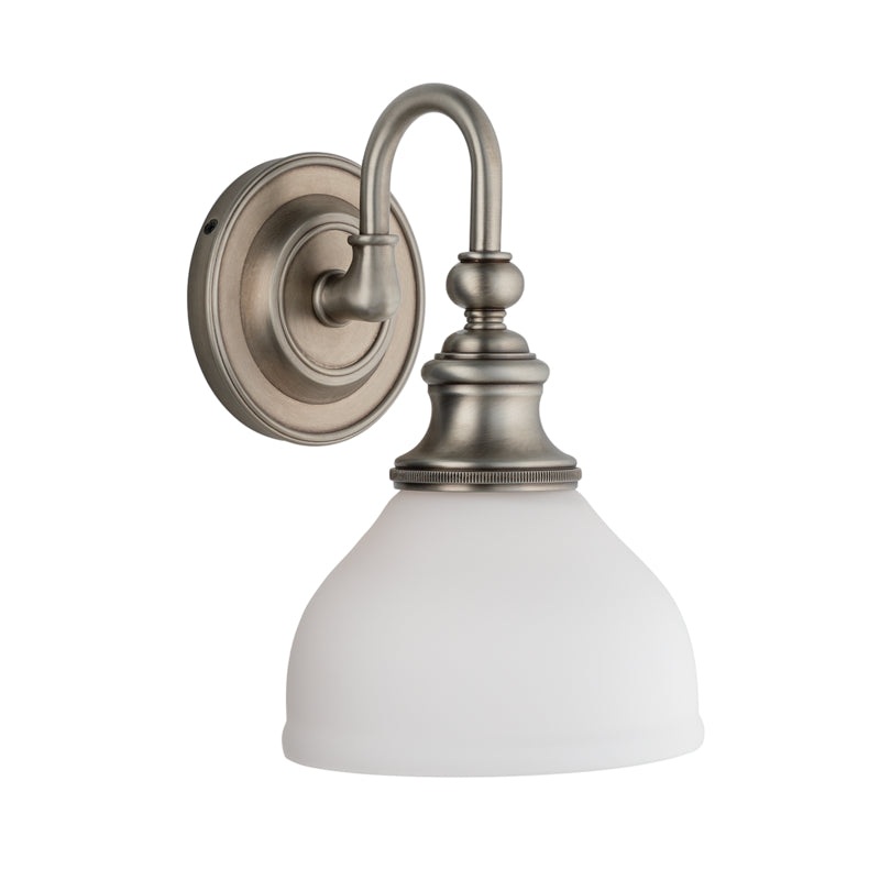 Sutton One Light Bath Bracket in Antique Nickel