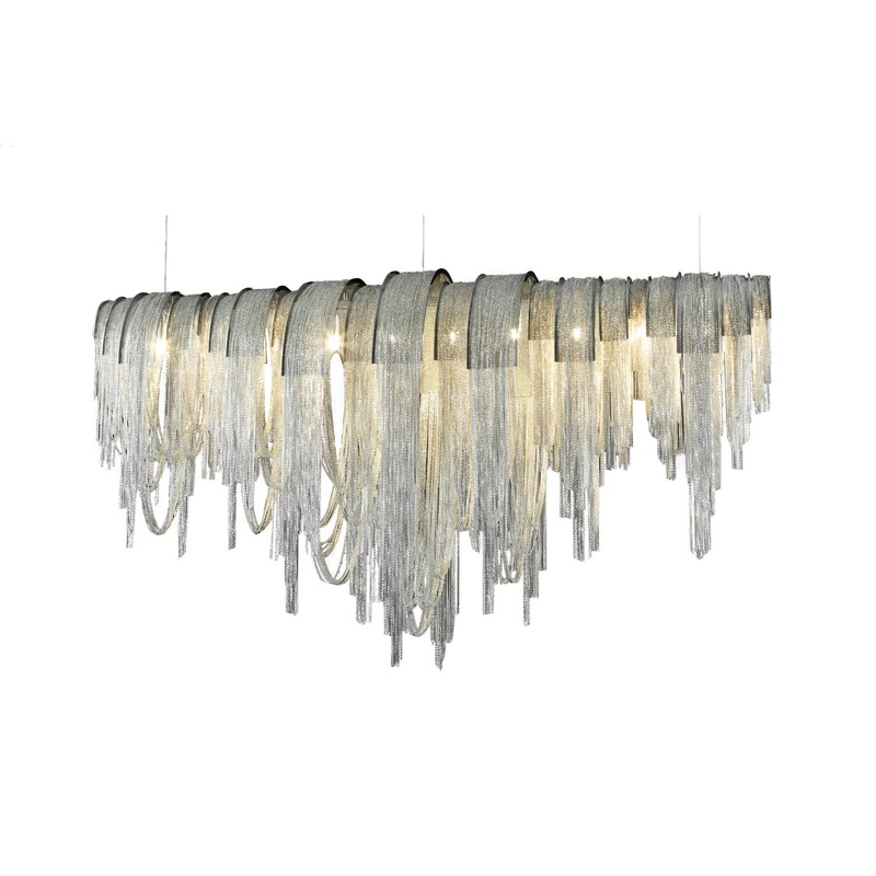 Ten Light Chain Lighting in Chrome