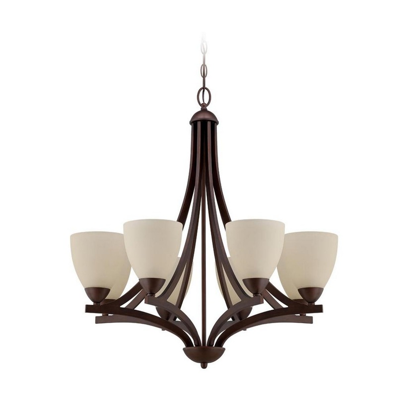Almeda Eight Light Chandelier in Oiled Bronze