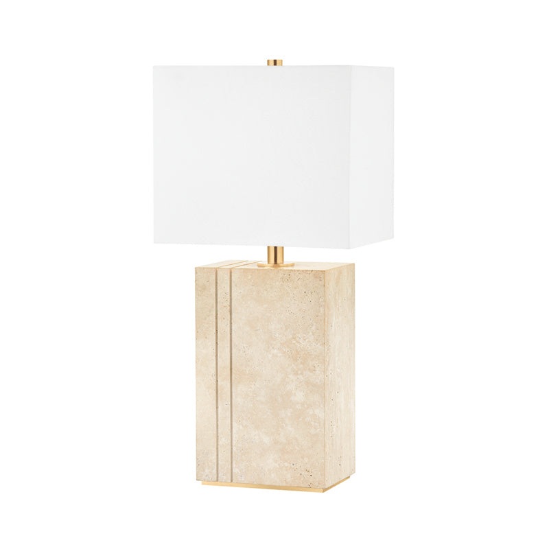 Brownsville One Light Table Lamp in Aged Brass