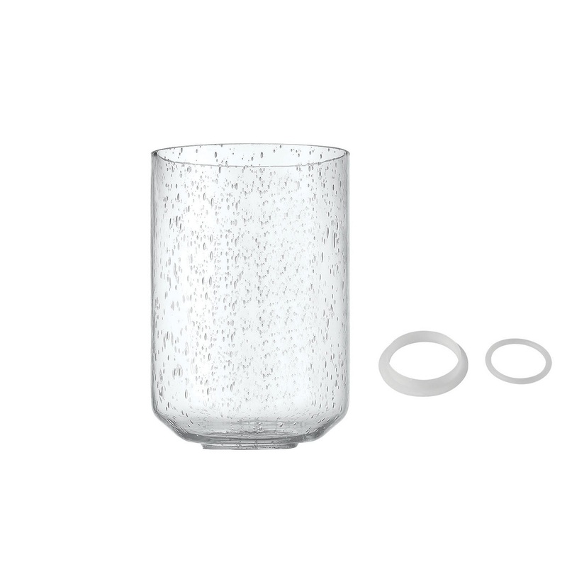 Chicago Glass in Clear Seeded Glass