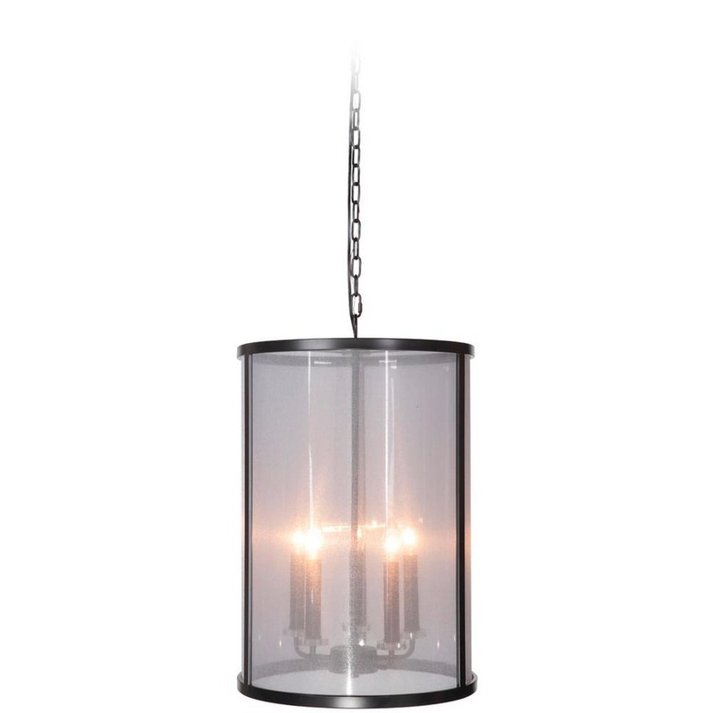 Danbury Five Light Foyer Chandelier in Matte Black