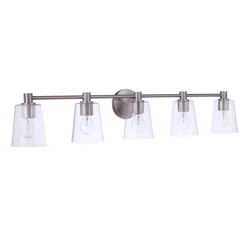 Emilio Five Light Vanity in Brushed Polished Nickel