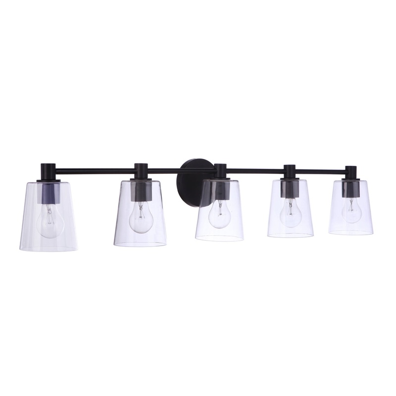 Emilio Five Light Vanity in Flat Black