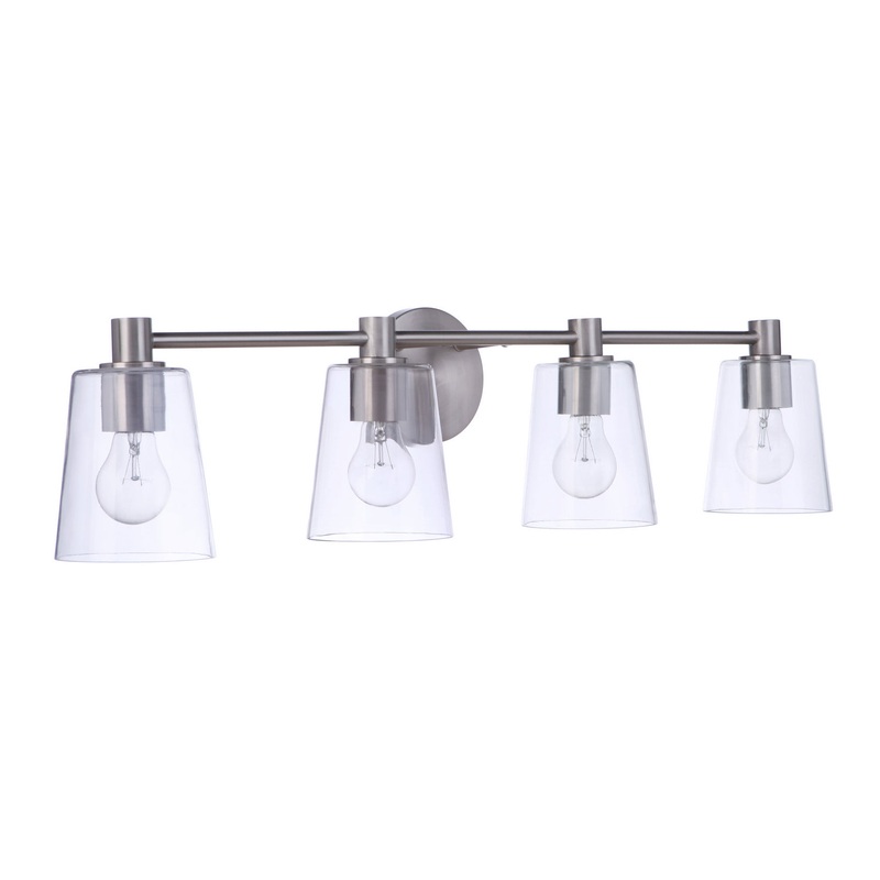 Emilio Four Light Vanity in Brushed Polished Nickel