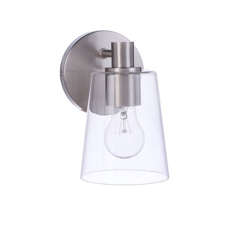 Emilio One Light Wall Sconce in Brushed Polished Nickel