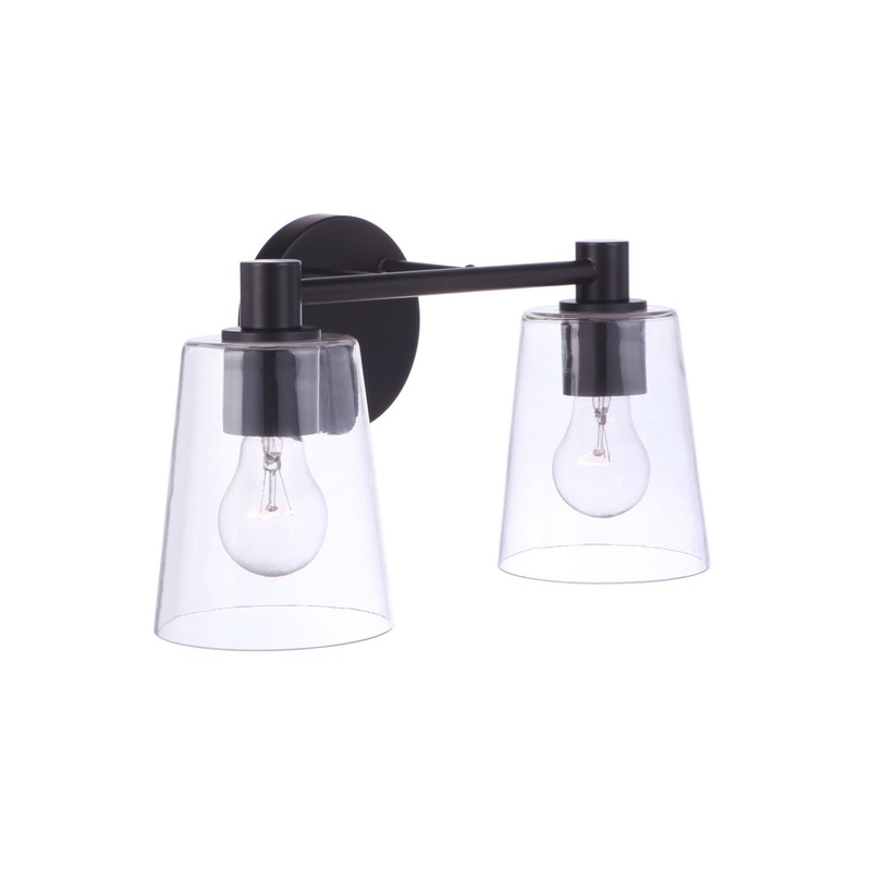 Emilio Two Light Vanity in Flat Black