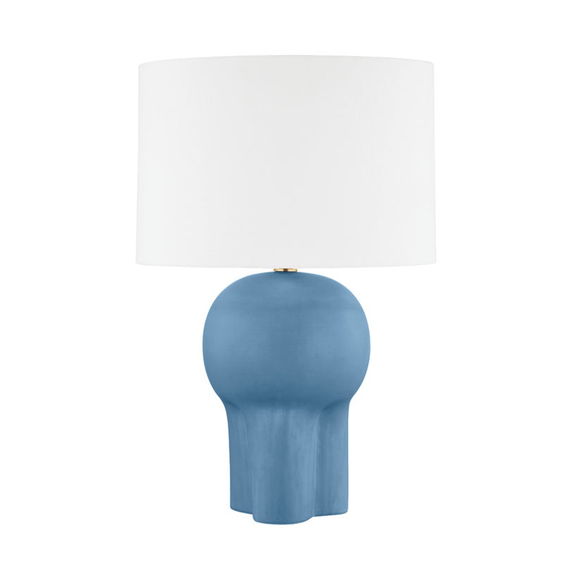 Hankins One Light Table Lamp in Stone Blue Ceramic