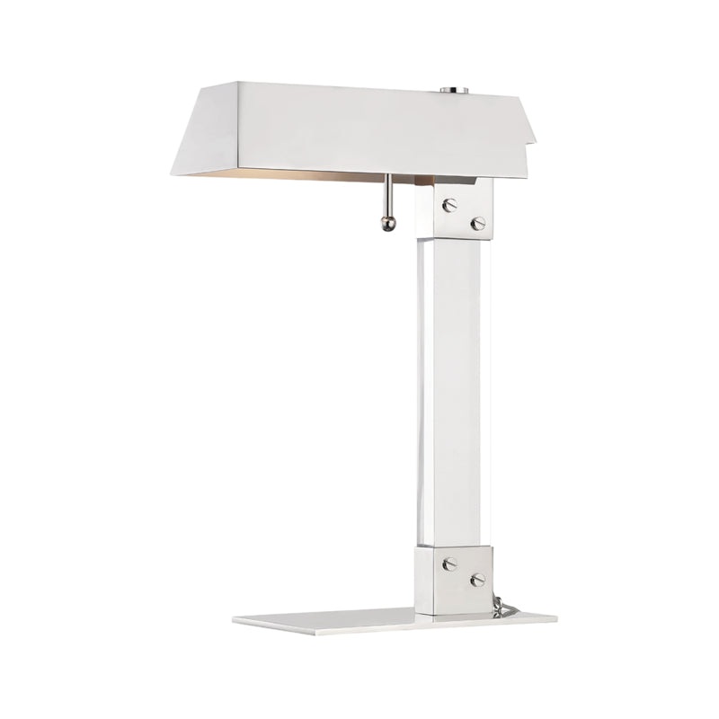 Hunts Point One Light Table Lamp in Polished Nickel