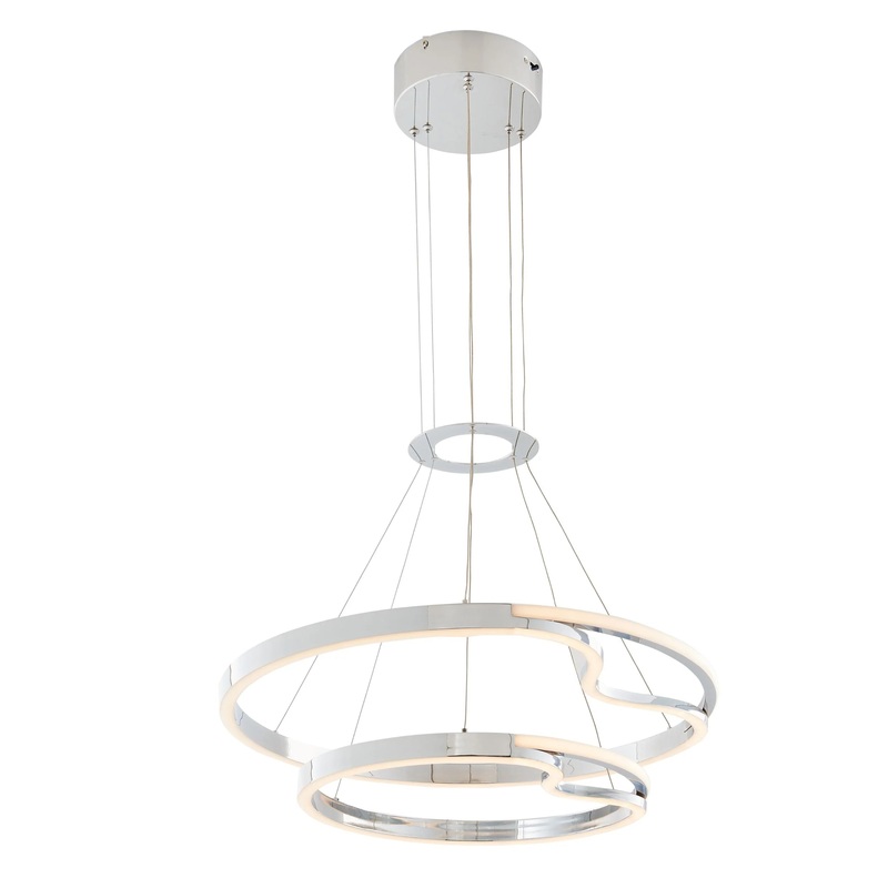 Minsk Double Round Chandelier in Chrome