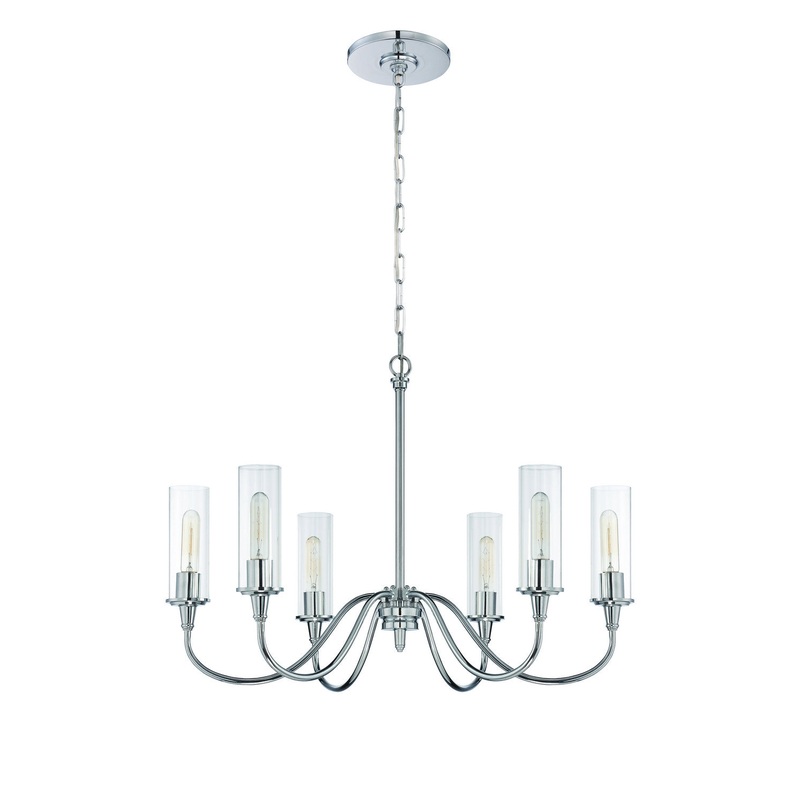 Modina Six Light Chandelier in Chrome