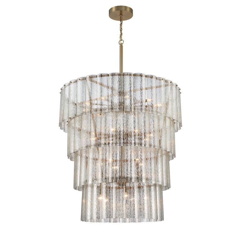 Museo 28 Light Chandelier in Satin Brass