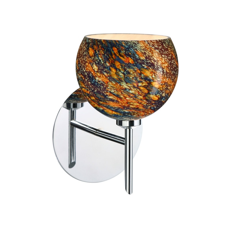 Palla One Light Wall Sconce in Chrome