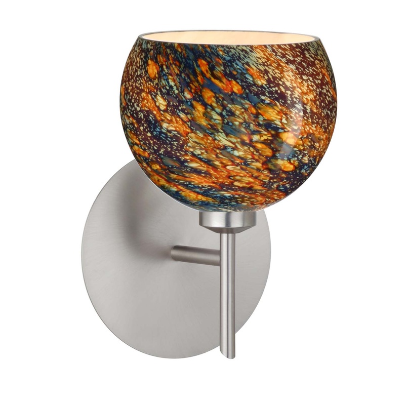 Palla One Light Wall Sconce in Satin Nickel